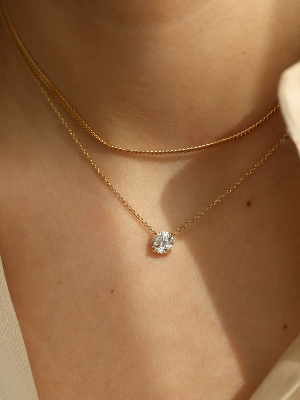 2 Ct Round Brilliant Diamond Pendant Necklace | Classic Solitaire  Necklace