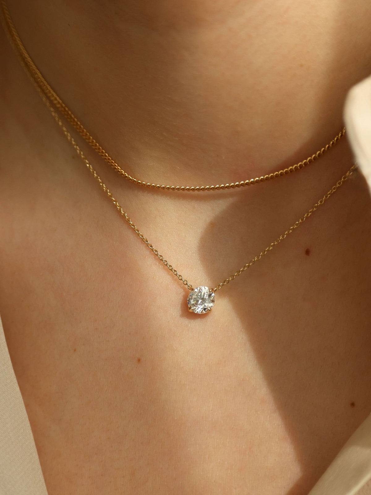 2 Ct Round Brilliant Diamond Pendant Necklace | Classic Solitaire  Necklace