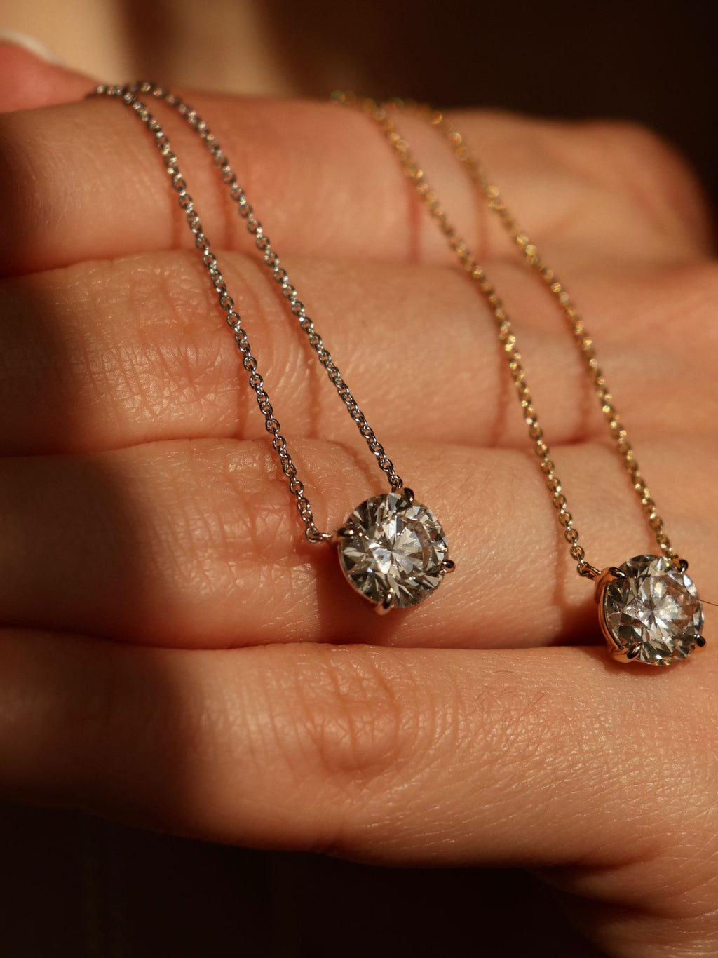 2 Ct Round Brilliant Diamond Pendant Necklace | Classic Solitaire  Necklace