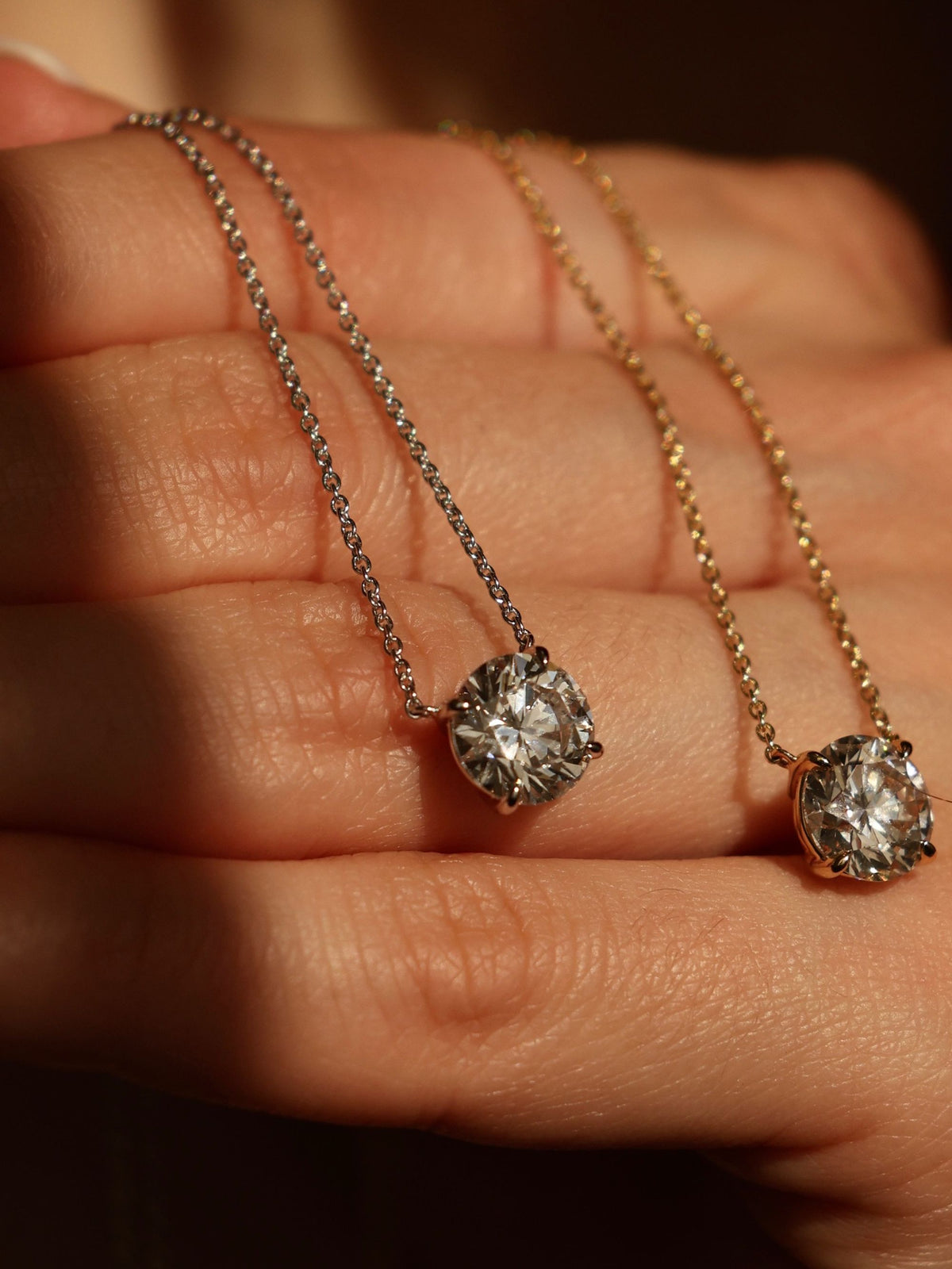 2 Ct Round Brilliant Diamond Pendant Necklace | Classic Solitaire  Necklace