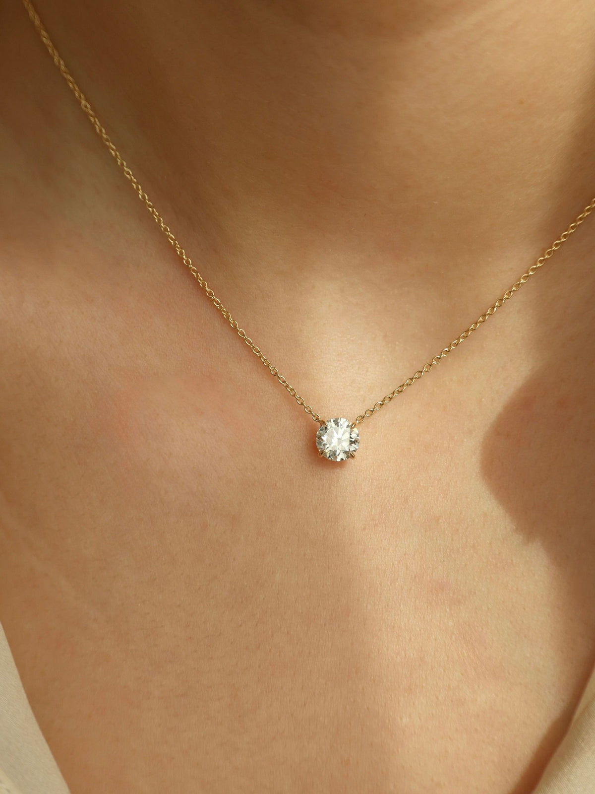 2 Ct Round Brilliant Diamond Pendant Necklace | Classic Solitaire  Necklace