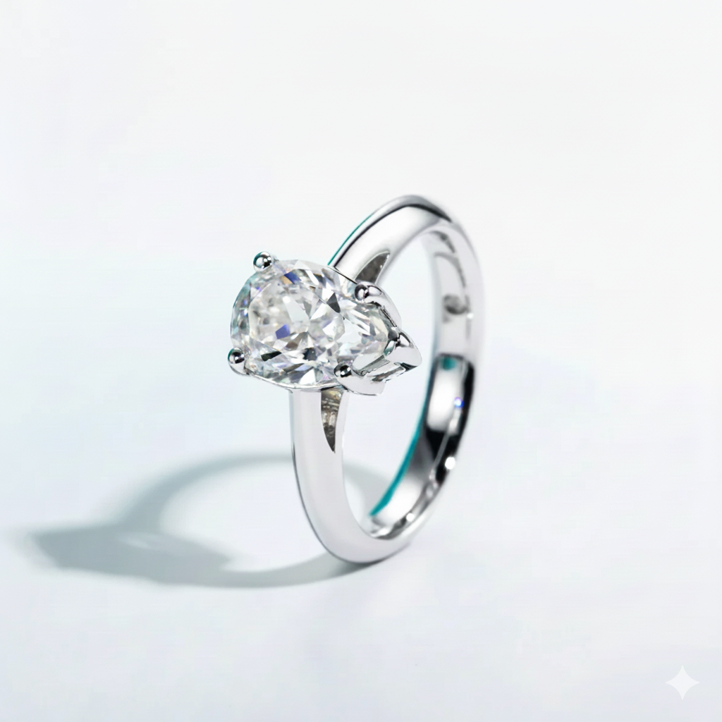 VVS1 2.5CT Pear Cut Engagement Ring