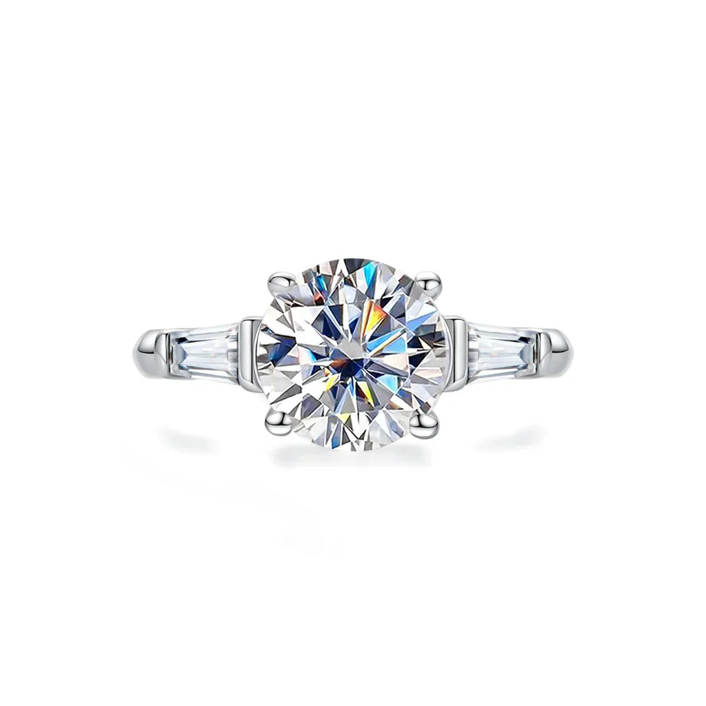 3 CT Round Cut Moissanite Engagement Ring