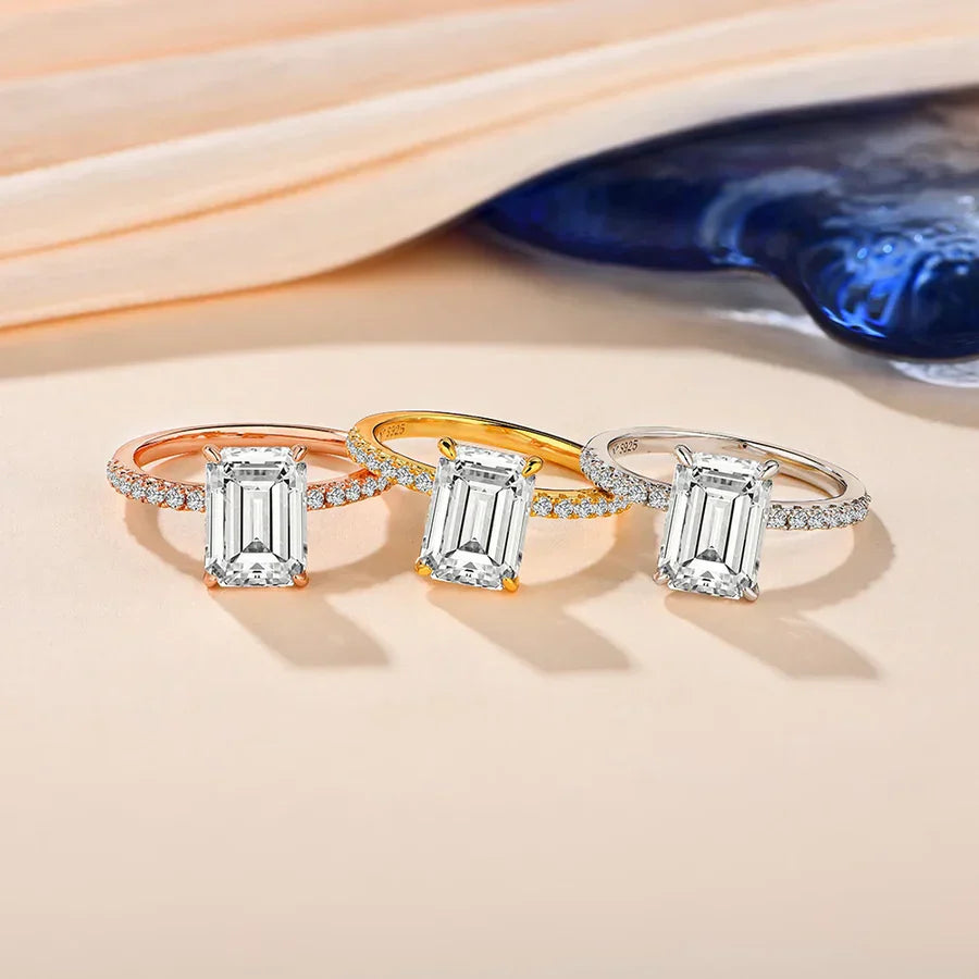 3.5 CT Brilliant Cut Moissanite Engagement Ring