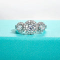 2.22 CTTW D Color Moissanite Engagement Ring