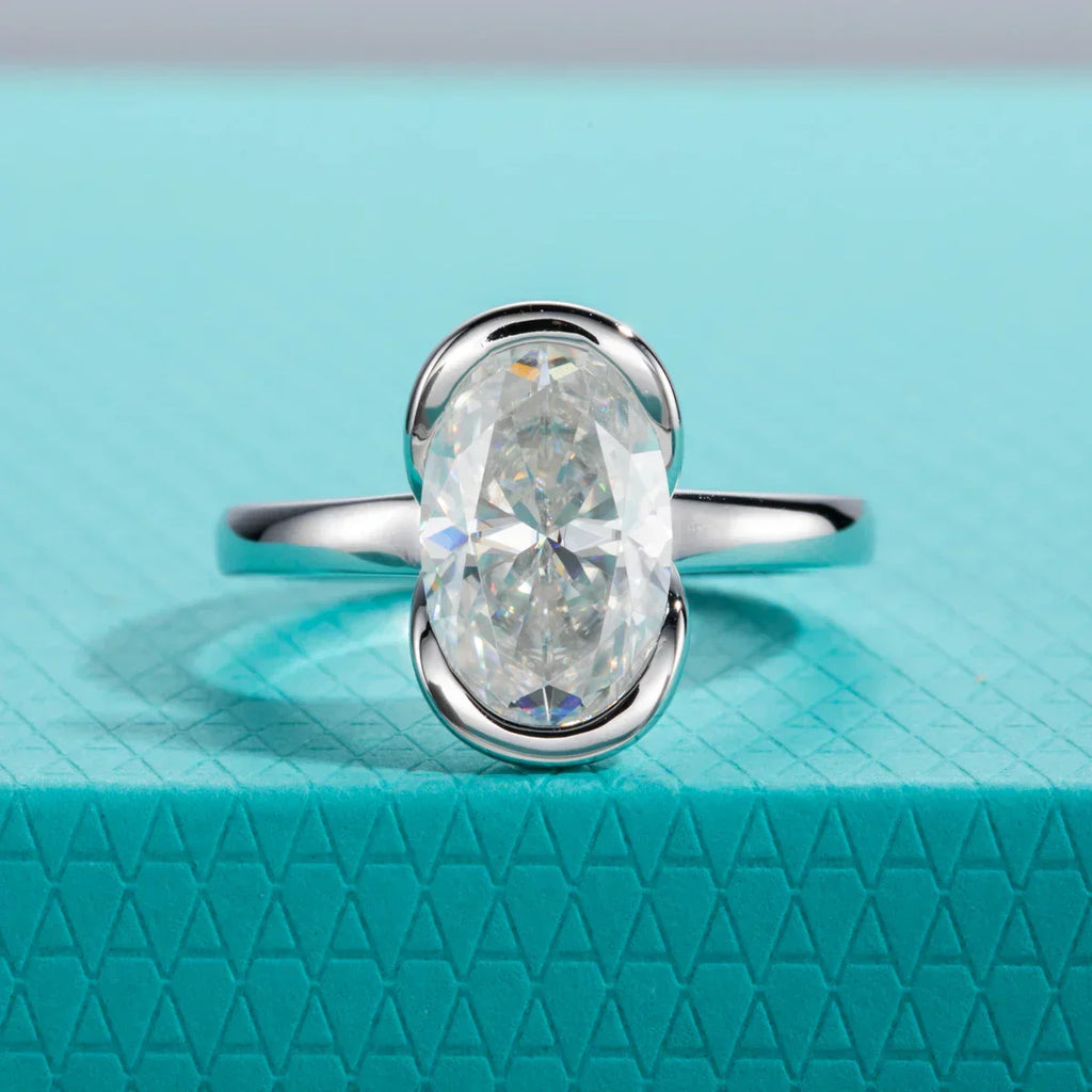 3 CT Oval Cut Moissanite Engagement Ring