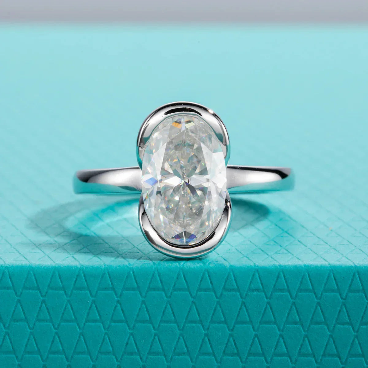 3 CT Oval Cut Moissanite Engagement Ring