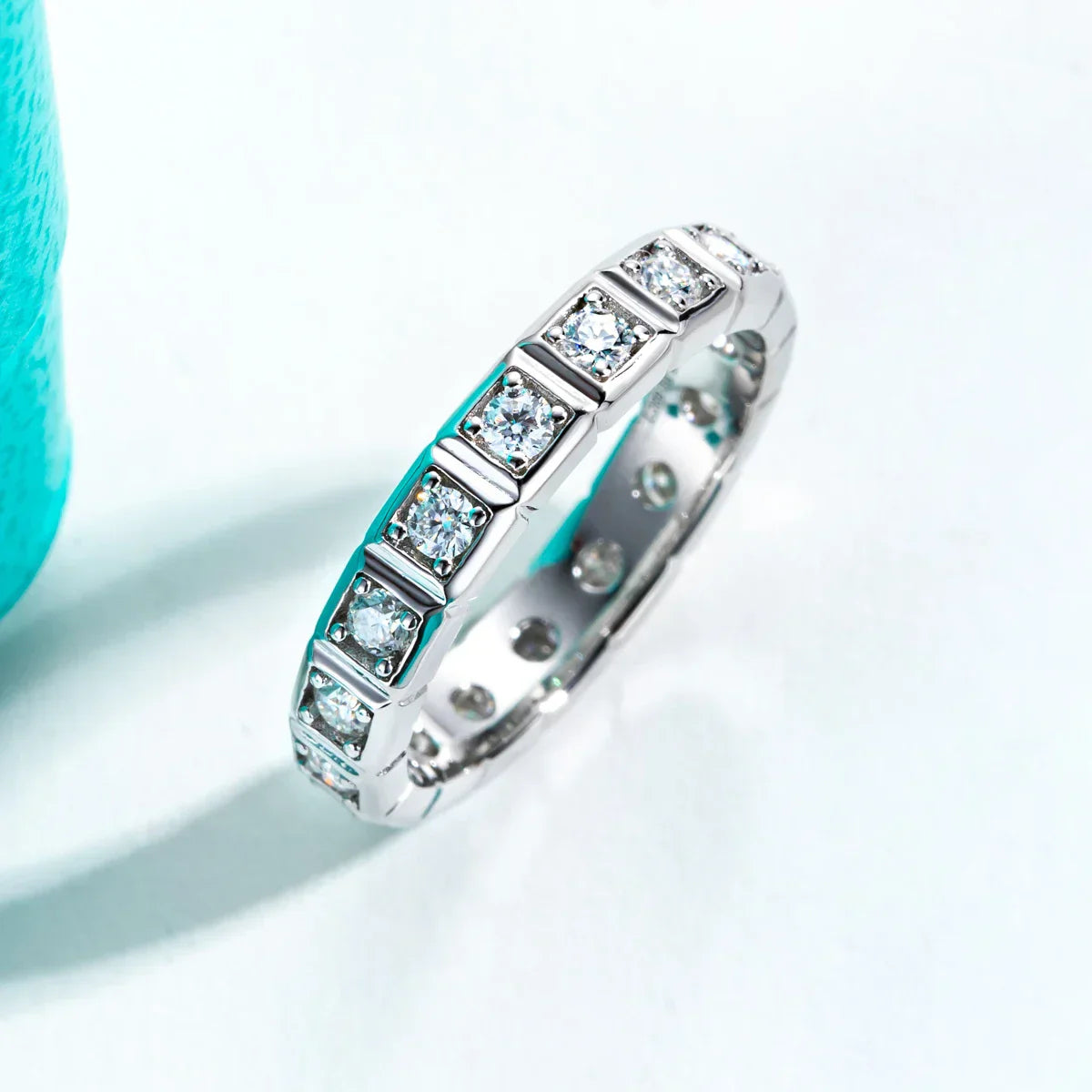 2.2MM Princess Cut Eternity Moissanite Band
