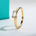 1 CT Emerald Cut D Color Moissanite Band