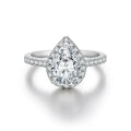 2.0 CT Pear Cut Moissanite Engagement Ring