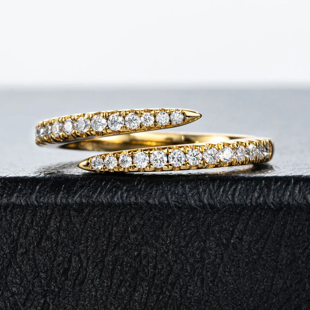 1.5mm VVS1 Adjustable Moissanite Band | 18K Gold Plated