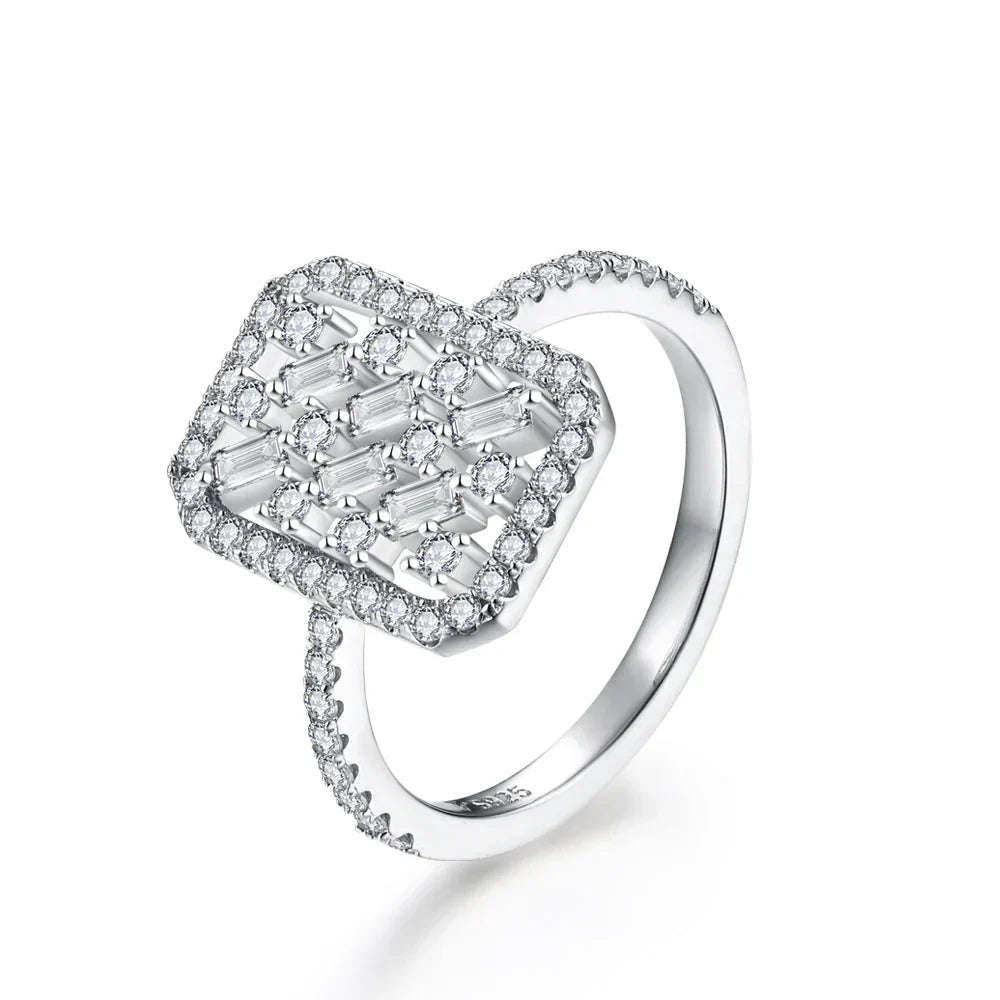 VVSI D Color 1.5MM Brilliant Cut Moissanite Ring