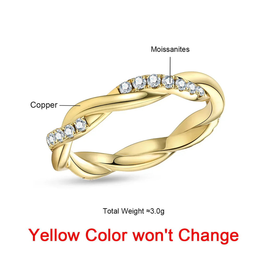 1.5MM D Color Moissanite Infinity Wedding Band