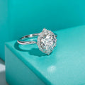 2CT Round Cut Moissanite Halo Engagement Ring