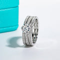 1 CT Moissanite Engagement Bridal Ring Set