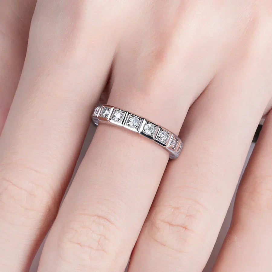 2.2MM Princess Cut Eternity Moissanite Band