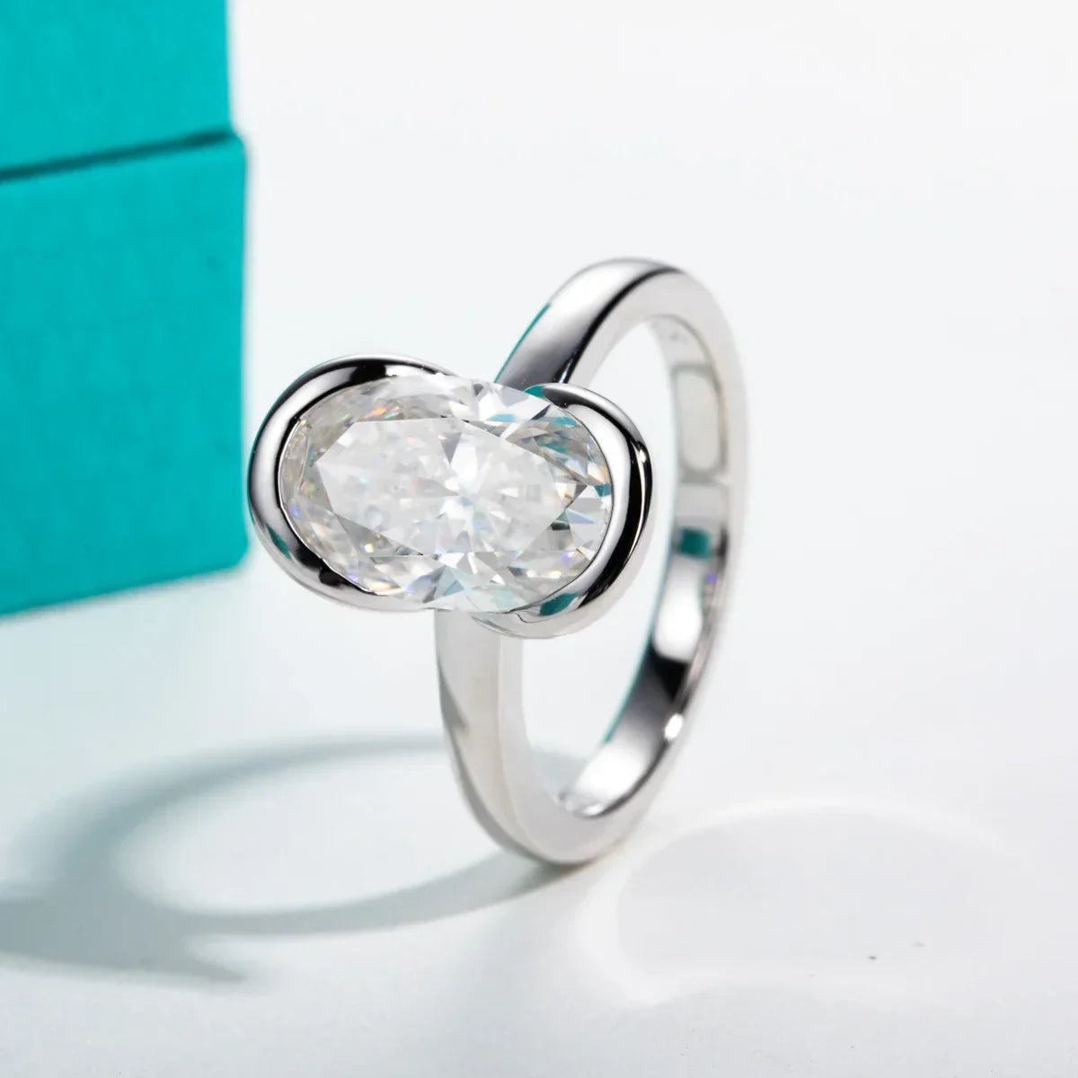 3 CT Oval Cut Moissanite Engagement Ring