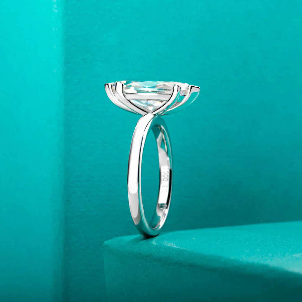 3 CT D Color Marquise Cut Moissanite Engagement Wedding