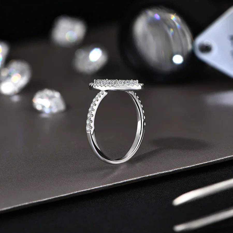 VVSI D Color 1.5MM Brilliant Cut Moissanite Ring
