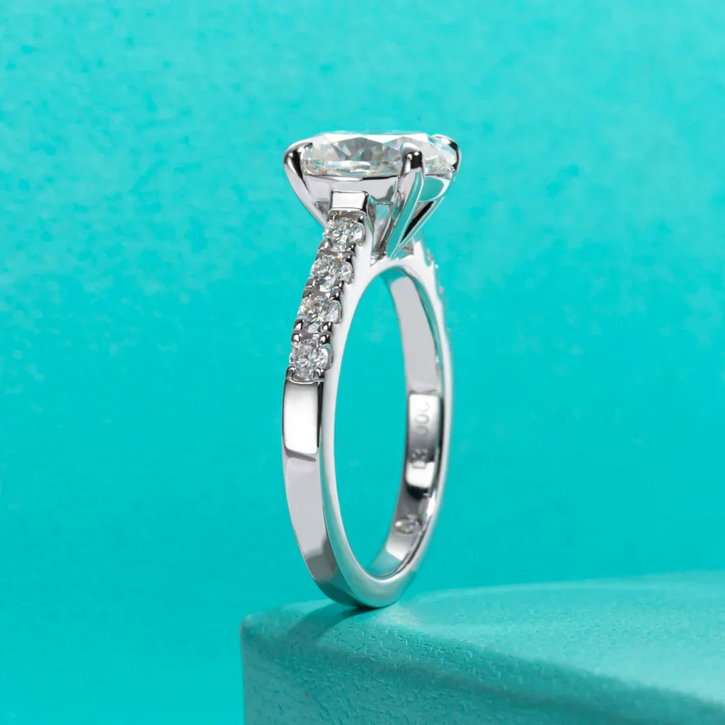 3 CT Oval Cut Moissanite Engagement Ring