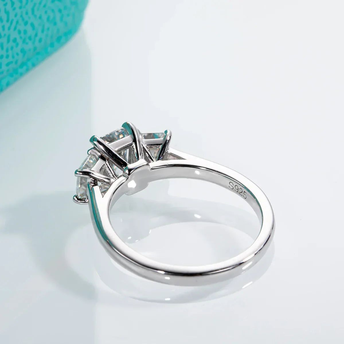 1.8 CTTW Emerald Cut Moissanite Engagement Ring
