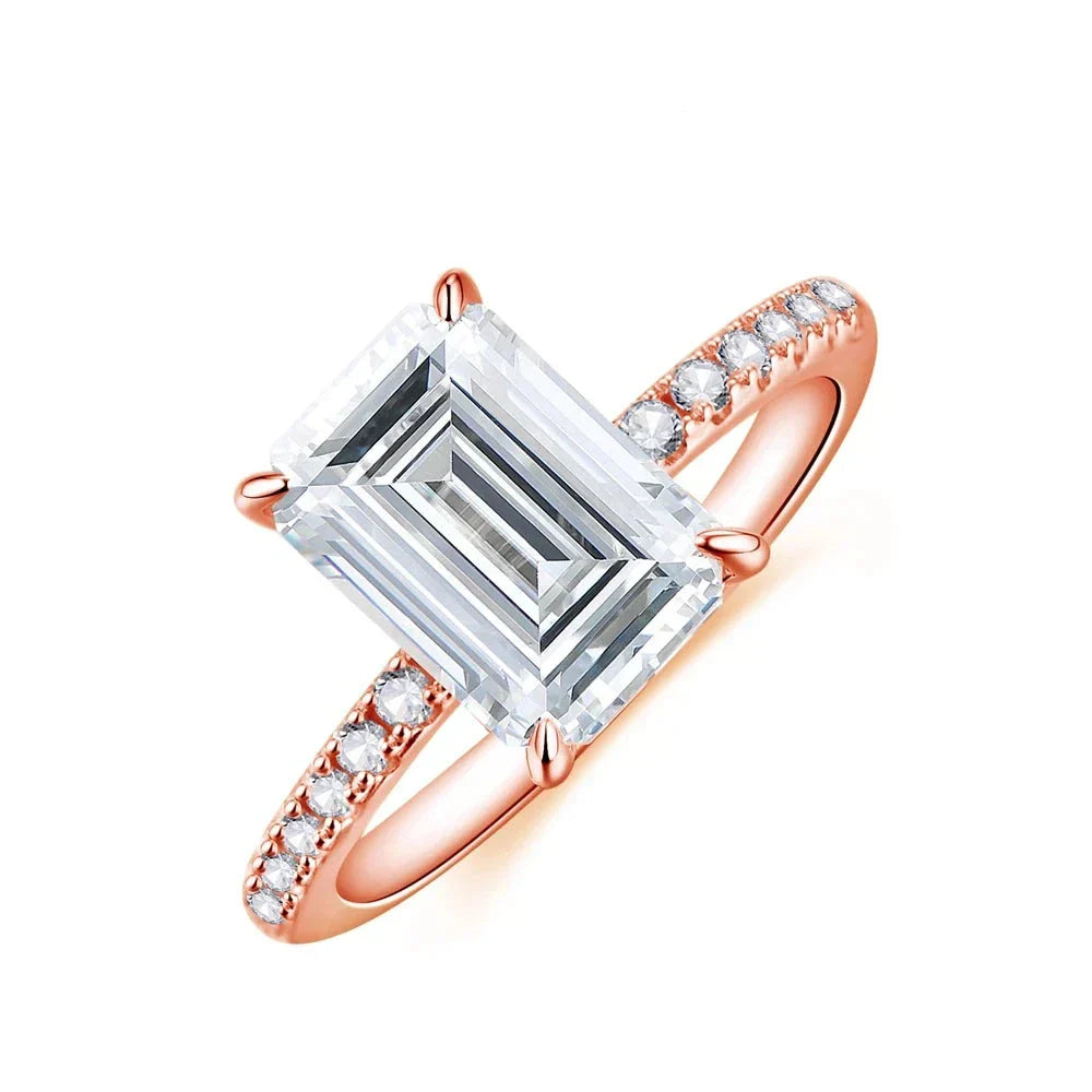 3.5 CT Brilliant Cut Moissanite Engagement Ring