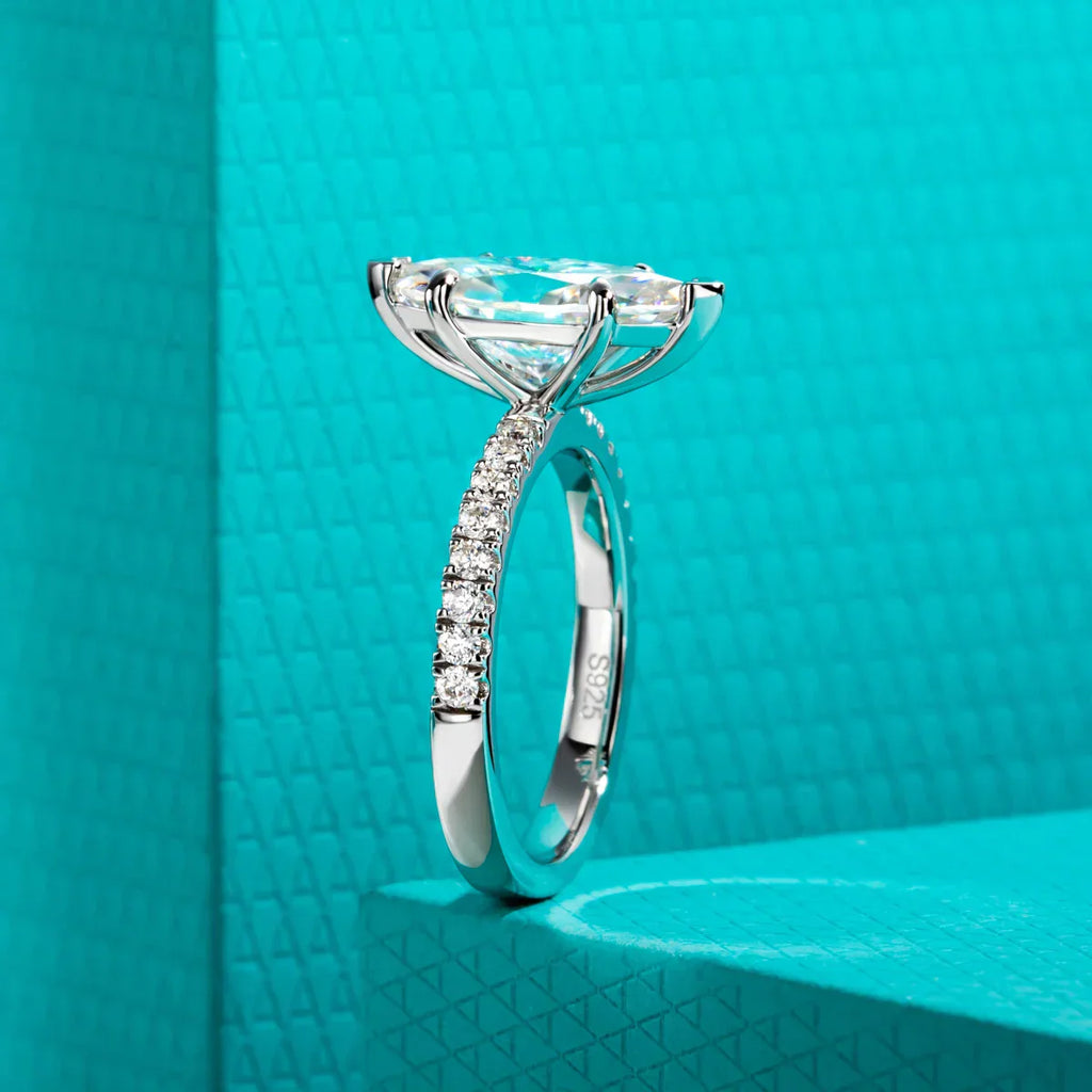 3 CT Marquise Cut Moissanite Engagement Ring