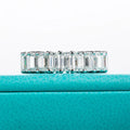 8.1cttw Emerald Moissanite Eternity Ring