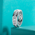 2.1 CTTW Moissanite Eternity Wedding Band