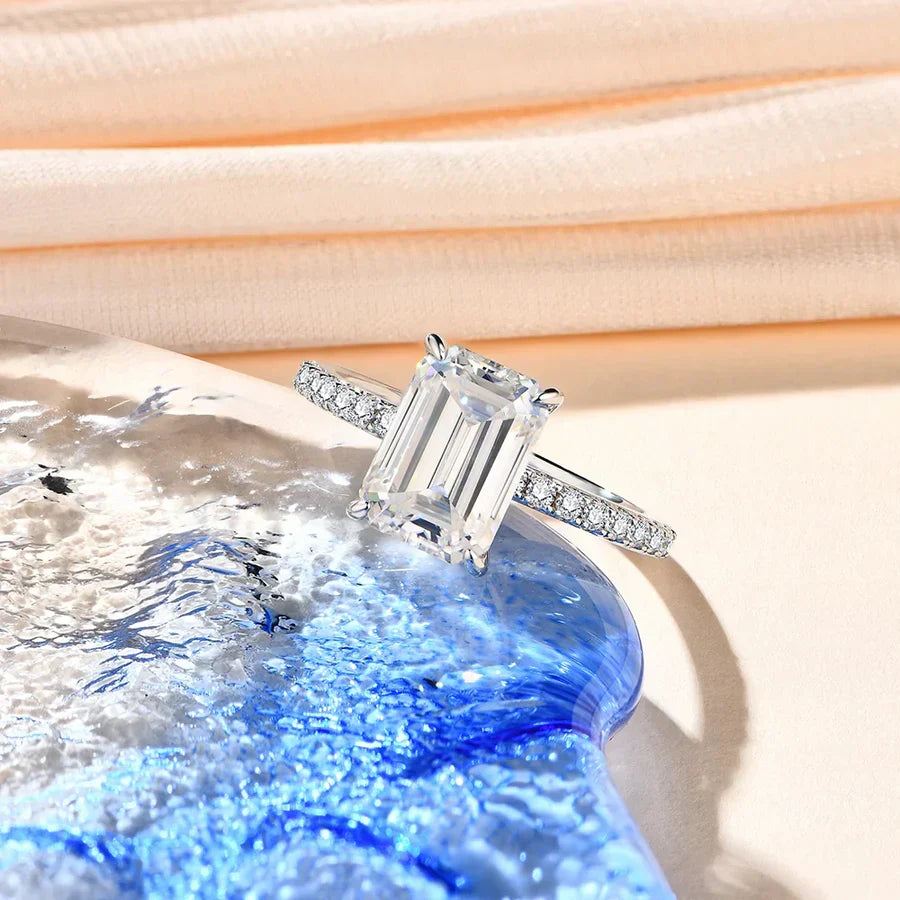 3.5 CT Brilliant Cut Moissanite Engagement Ring