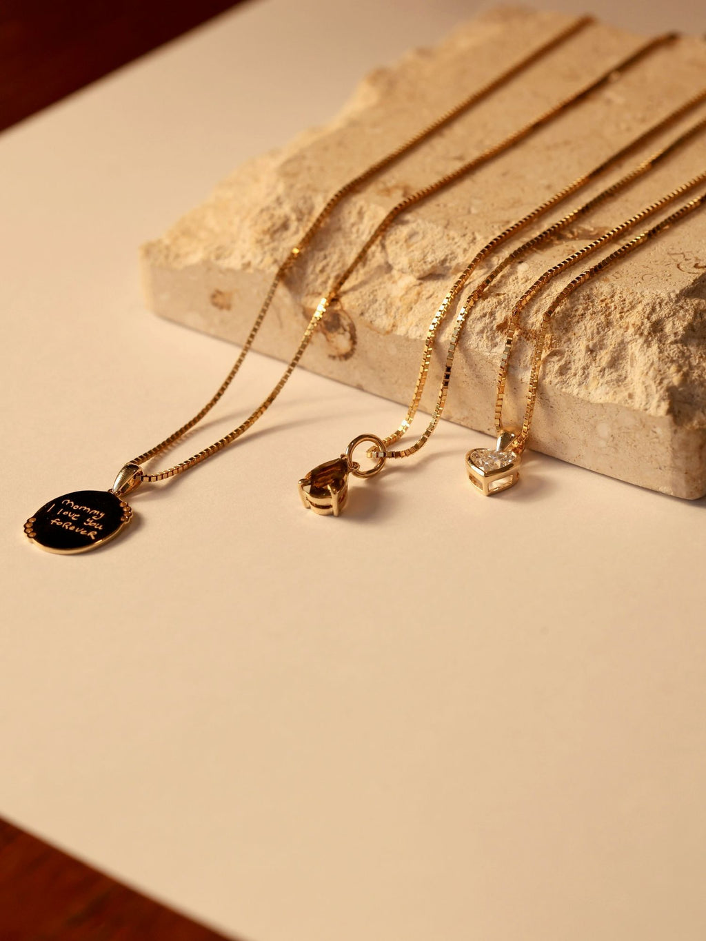Heart Diamond Bezel Pendant Necklace | Yellow Gold Solitaire Necklace | Gift For Her