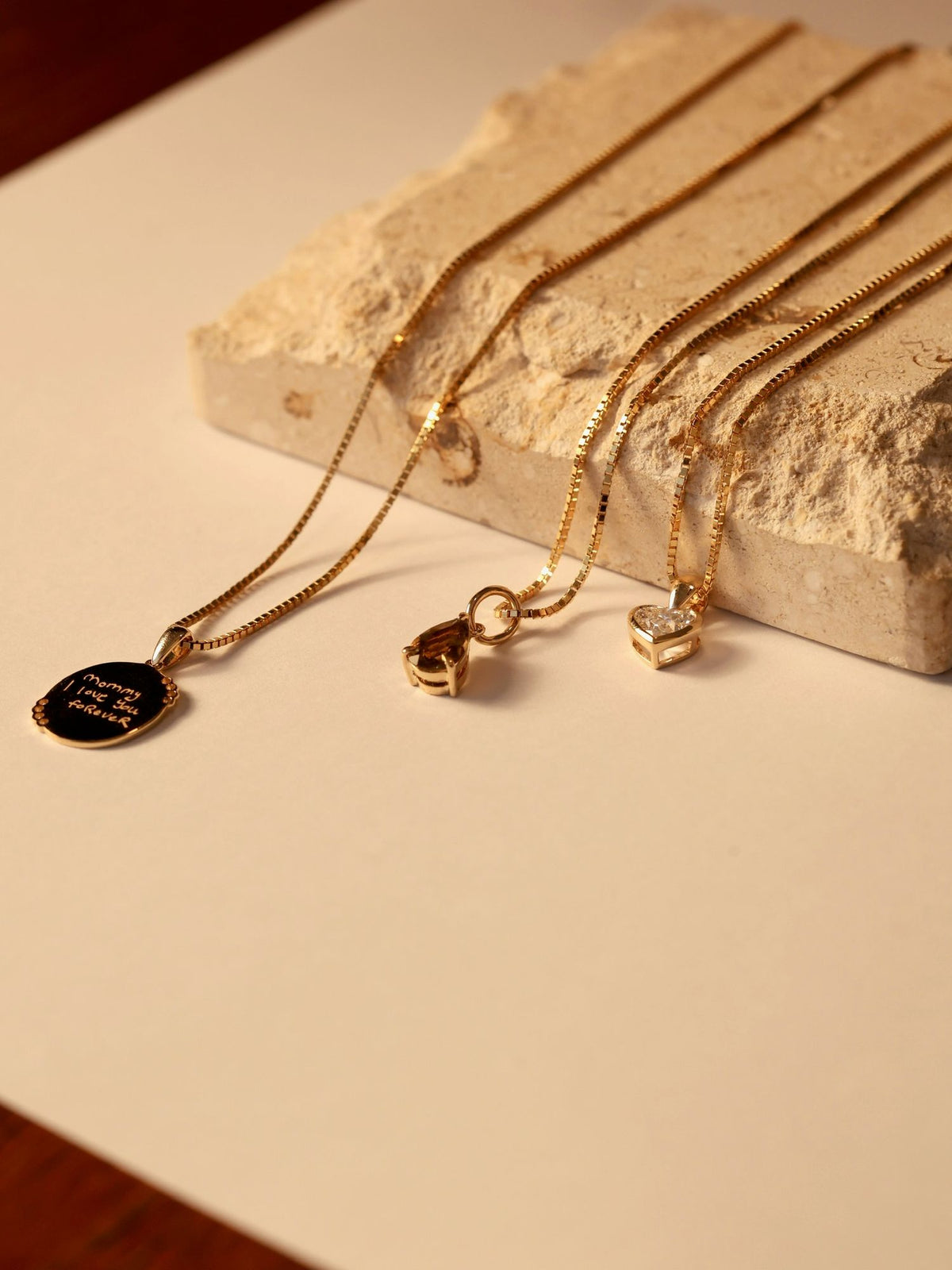 Heart Diamond Bezel Pendant Necklace | Yellow Gold Solitaire Necklace | Gift For Her
