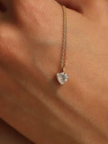 Trillion Cut Diamond Solitaire Pendant Necklace | Minimalist Triangular Pendent