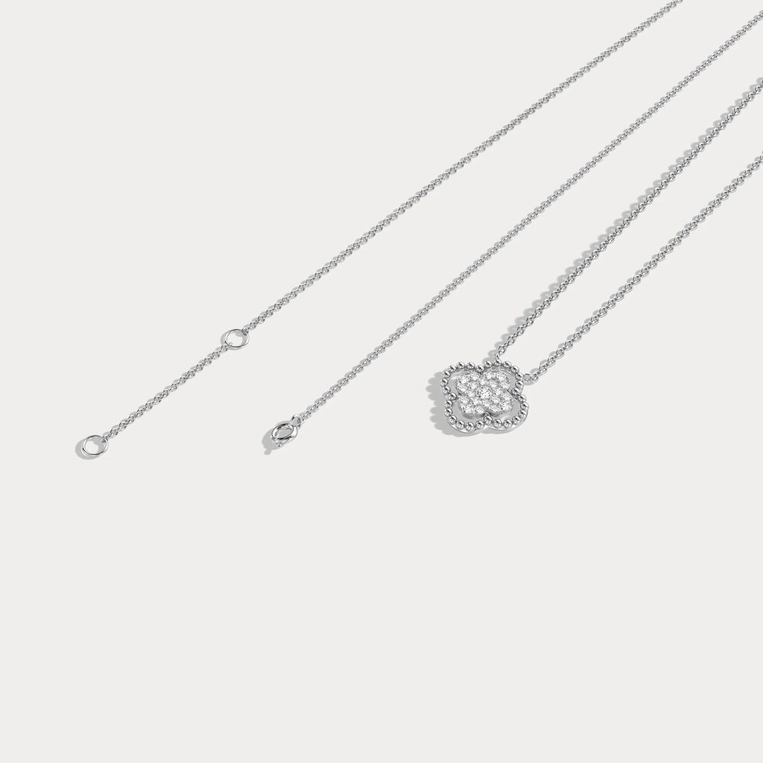 Lab-Grown Diamond Clover Pendant Necklace in 14K Gold | Everyday diamond necklace